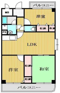ベルローゼ浜寺【2階】の間取り