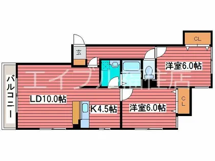 ヒルズK【1階】の間取り