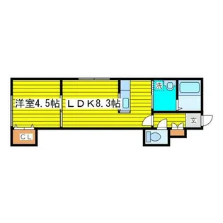 アルティス環状通Ⅳ【101号室】の間取り