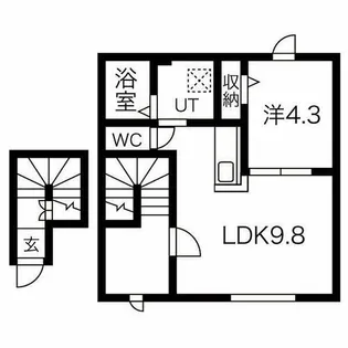 ラピスII【2階】の間取り