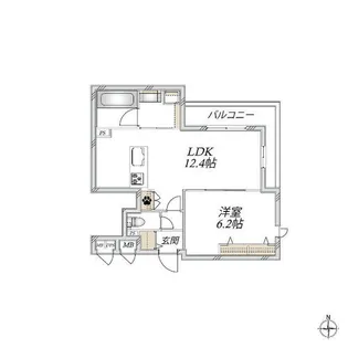 Forena Court 塚口 West【203号室】の間取り