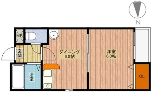 デイズハイツ夕陽ケ丘【2階】の間取り