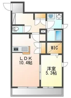 リッジライン北【203号室】の間取り