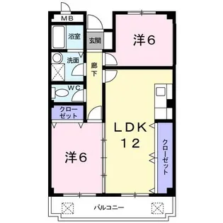 エクセル舞音【3階】の間取り