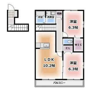 ドミール智 D【2階】の間取り