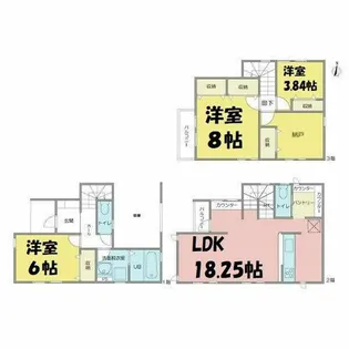 愛知県名古屋市北区芳野3丁目【一戸建】の間取り