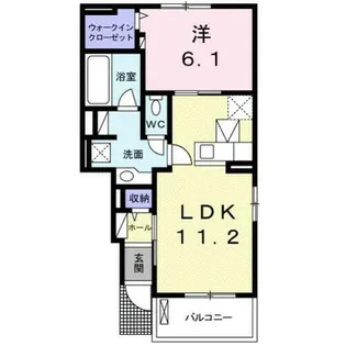 グリーン琥珀近江Ⅱ【1階】の間取り