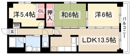 アソシア一社【301号室】の間取り