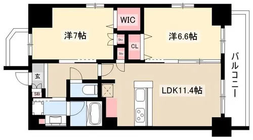 グランドゥール瑞穂通【10階】の間取り