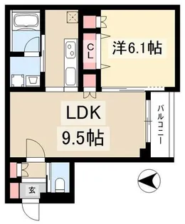 Ecrin新瑞橋【2階】の間取り