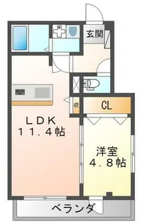メイユール南塚口【3階】の間取り