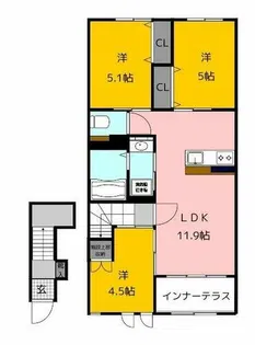 Lino’a青葉(リノアアオバ)【2階】の間取り