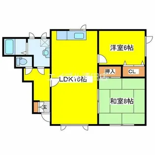 ラルジュキムラ【1階】の間取り