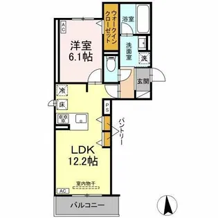 サザンガーデンやまは【1階】の間取り