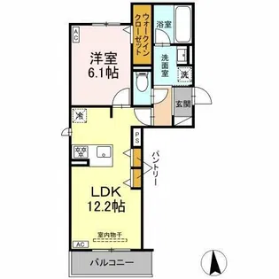 サザンガーデンやまは【2階】の間取り