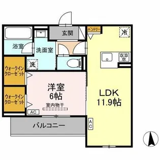 サザンガーデンやまは【2階】の間取り