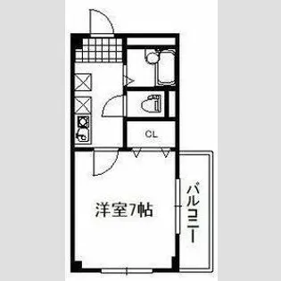 ボヌールK【2階】の間取り