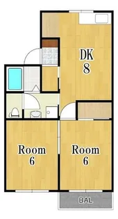 レイクハイム瀬田【1階】の間取り