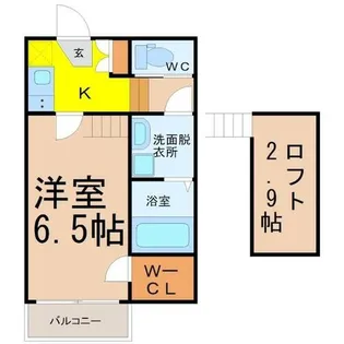 1SKの間取り画像