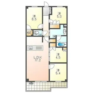 愛知県名古屋市名東区一社4丁目【マンション】の間取り