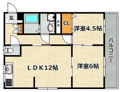 ウイングパレス【101号室】の間取り