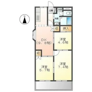 ガーデンコーポANO【105号室】の間取り