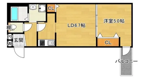 フジパレス瑞光Ⅷ番館【1階】の間取り