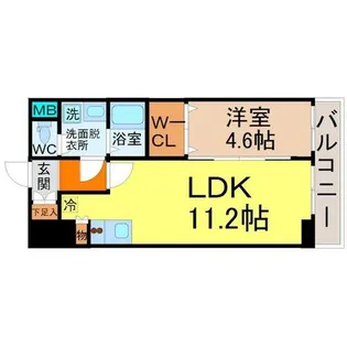 フォレシティ新栄【9階】の間取り