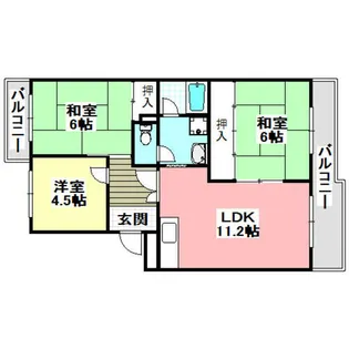 レジデンス吉川2号棟【3階】の間取り