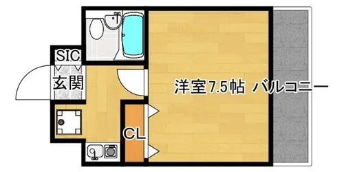 シャトレ下新庄【5階】の間取り