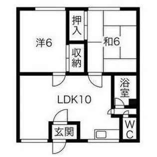 北海道恵庭市柏木町4丁目【アパート】の間取り