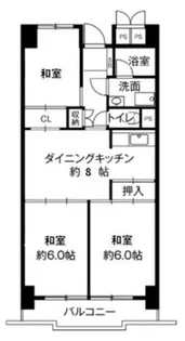 ビレッジハウス木場タワー【8階】の間取り