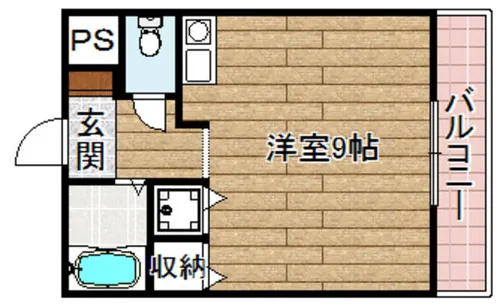 シャトーボヌール今城【3階】の間取り