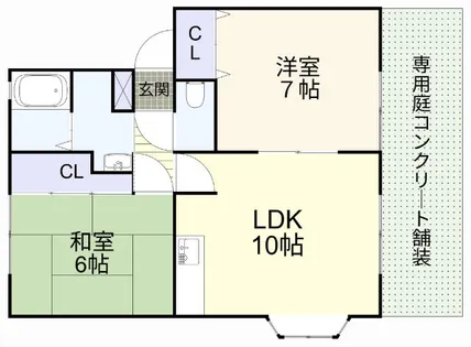 ソレジオ上塚 A棟【103号室】の間取り
