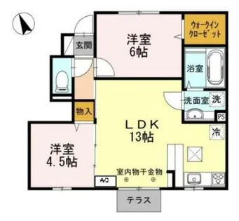 ユウハイツG【1階】の間取り