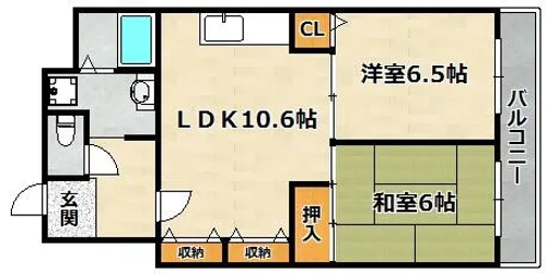 フェニーチェ神戸【601号室】の間取り