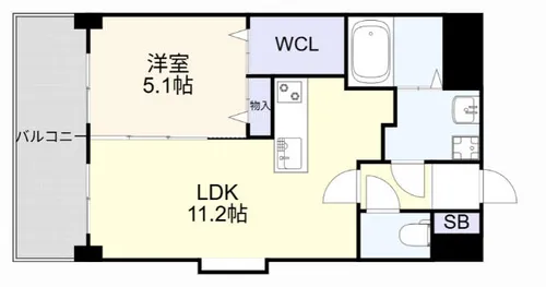 メディアパーク【701号室】の間取り