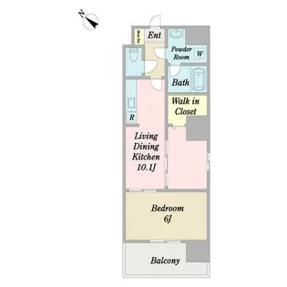 モダンパラッツォ博多駅南Ⅱ【1302号室】の間取り