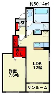 ロータス北泉4【1階】の間取り