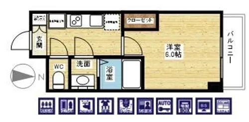プレサンス塚本ベラビィ【4階】の間取り