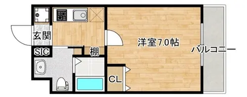 パークヒルズ新大阪will【1階】の間取り