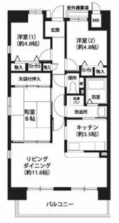 ウエストコート8番街【3階】の間取り