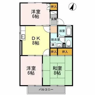 シティパレスまつうら【A102号室】の間取り