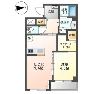 ブランキューブ南摂津【1階】の間取り