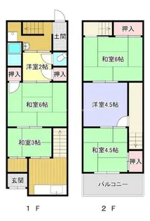 大阪府泉北郡忠岡町忠岡東1丁目【一戸建】の間取り