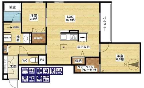 スペチアーレ小松【3階】の間取り