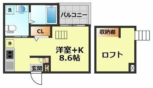 フロースハイム【2階】の間取り