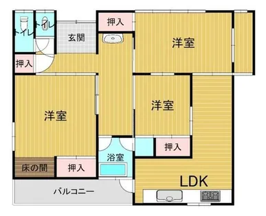 福岡県北九州市戸畑区中原西2丁目【一戸建】の間取り