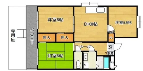 福岡県福岡市城南区梅林4丁目【マンション】の間取り