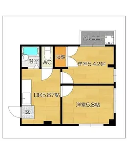 福岡県福岡市早良区昭代1丁目【マンション】の間取り